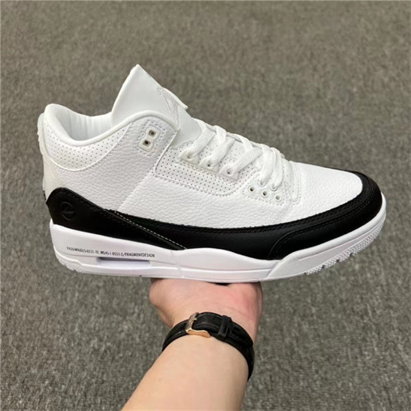 Women's Running weapon Air Jordan 3 White/Black shoes 041